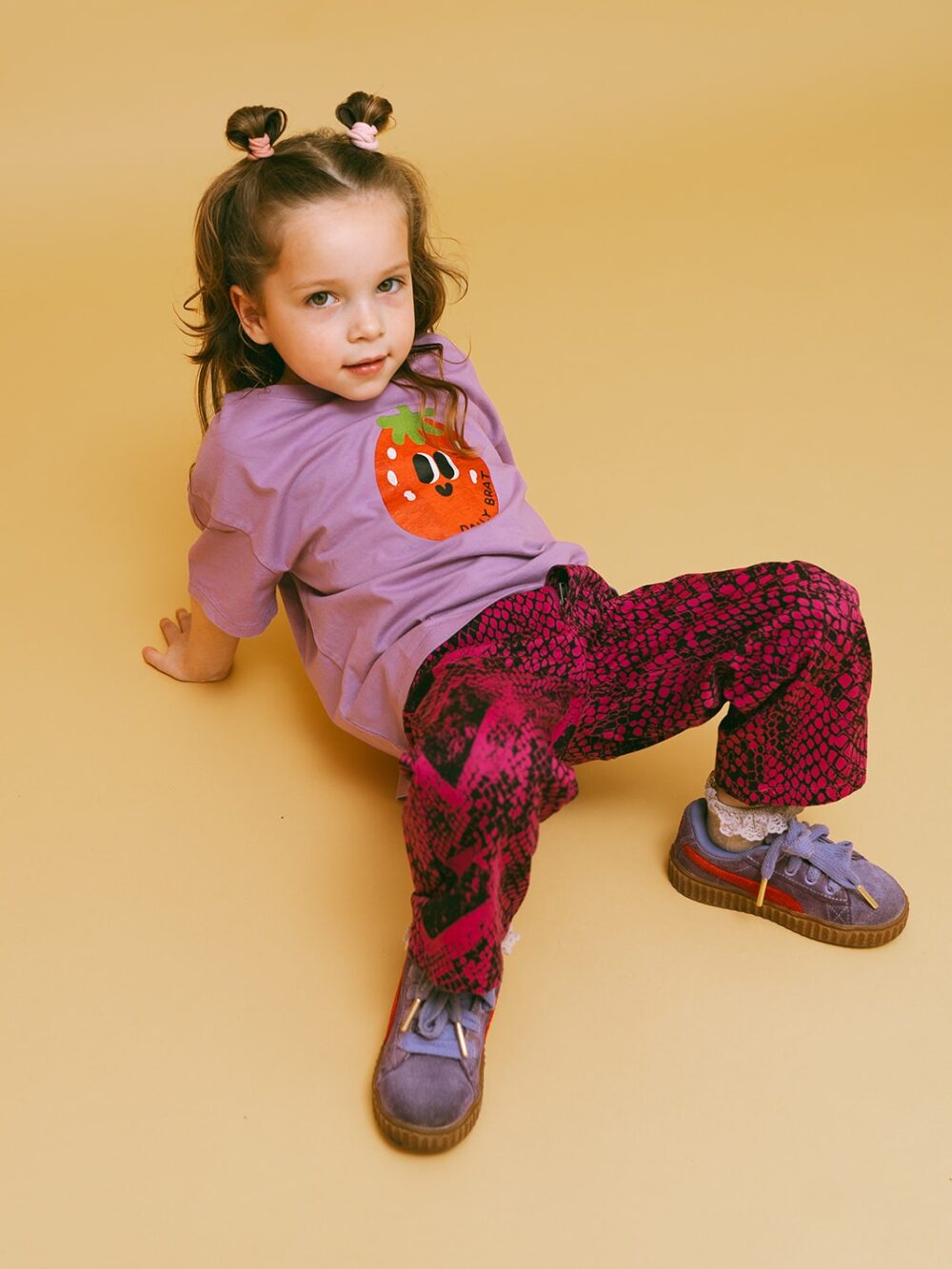 Sizzling snake heart pants pink